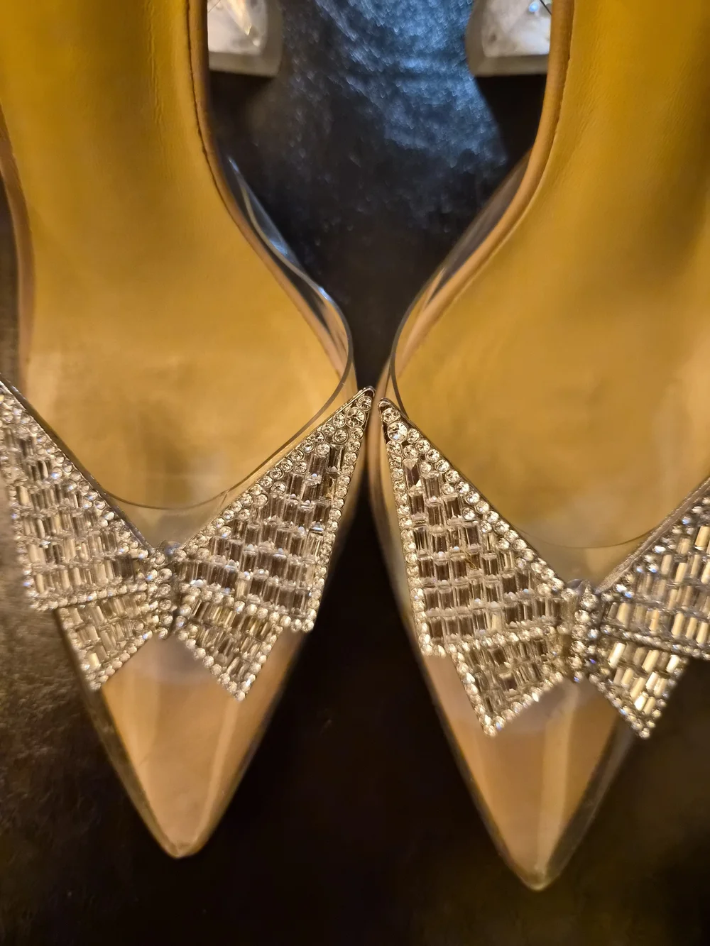 Tony Bianco Clear PVC Slingback Heel with Crystal Star Accent